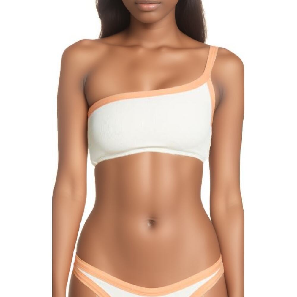 L*Space Ribbed Axel Bikini Top in Cream Tangy NWT Size Large